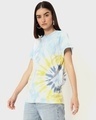 Shop Women's Yellow And Blue Tie N Dye Boyfriend T-Shirt-Design