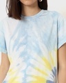 Shop Women's Yellow And Blue Tie N Dye Boyfriend T-Shirt