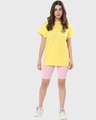 Shop Women's Yellow Anti Gravity Minion Graphic Printed Boyfriend T-shirt-Full