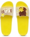 Shop Women's Yellow Bear Printed Sliders