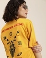 Shop Women's Yellow Biker Guide Graphic Printed Oversized T-shirt-Design