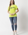Shop Women's Yellow Bossin Typography T-shirt-Full