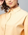 Shop Women's Yellow Boxy Fit Crop Shirt