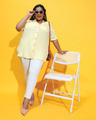 Shop Women's Yellow Boxy Fit Plus Size Shirt