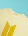 Shop Women's Yellow BTS Logo Typography Oversized Fit T-shirt
