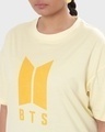 Shop Women's Yellow BTS Logo Typography Plus Size Oversized T-shirt