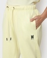 Shop Women's Yellow BTS Typography Relaxed Fit Joggers
