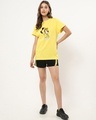 Shop Women's Yellow Busy Doin Nothing Graphic Printed T-shirt-Design