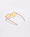 Shop Women's Yellow Geometric Polarised Lens Sunglasses-Full