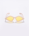 Shop Women's Yellow Geometric Polarised Lens Sunglasses