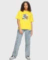 Shop Women's Yellow Certified Troublemakers Graphic Printed Oversized T-shirt-Design