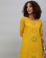 Shop Women's Yellow Chras Block Printed Kurta With Palazzo Set