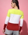 Shop Women's Yellow Color Block T-shirt-Full