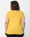 Shop Women's Yellow Cotton Schiffili Fit T-shirt-Design