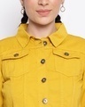 Shop Women's Yellow Denim Cropped Jacket