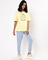 Shop Women's Yellow Easy Peasy Lemon Squeezy Graphic Printed Oversized T-shirt-Design