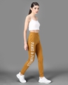 Shop Women's Yellow Fame & Famous Typography Skinny Fit Joggers-Full