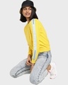 Shop Women's Yellow Flat Knit Sweater-Front