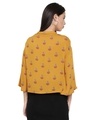 Shop Women's Yellow Floral Print Half Sleeve Top-Full