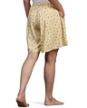 Shop Women's Yellow Floral Printed Loose Comfort Fit Skorts-Full
