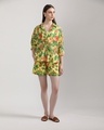 Shop Women's Yellow Floral Printed Oversized Co-ordinates-Front
