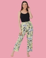 Shop Women's Yellow Funky Monster All Over Printed Pyjamas