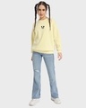 Shop Women's Yellow Geo Panda Graphic Printed Oversized Sweatshirt
