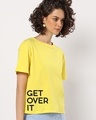 Shop Women's Yellow Get Over It Relaxed Fit Short Top-Front