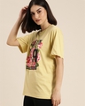 Shop Women's Yellow Graphic Print Oversized T-shirt-Design