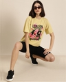 Shop Women's Yellow Graphic Print Oversized T-shirt
