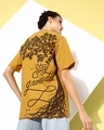 Shop Women's Yellow Graphic Printed Oversized T-shirt-Front