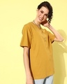 Shop Women's Yellow Graphic Printed Oversized T-shirt-Design