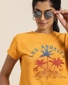 Shop Women's Yellow Graphic Printed T-shirt-Full