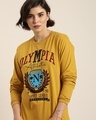 Shop Women's Yellow Graphic Printed Oversized T-shirt-Front