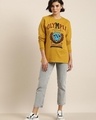 Shop Women's Yellow Graphic Printed Oversized T-shirt-Full