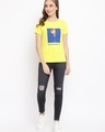 Shop Women's Yellow Graphic Printed T-shirt-Full