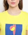 Shop Women's Yellow Graphic Printed T-shirt