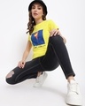 Shop Women's Yellow Graphic Printed T-shirt