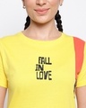 Shop Women's Yellow Graphic Printed T-shirt