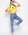 Shop Women's Yellow Graphic Printed T-shirt