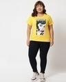Shop Women's Yellow Graphic Printed T-shirt-Full