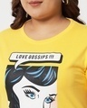 Shop Women's Yellow Graphic Printed T-shirt