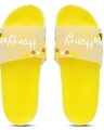 Shop Women's Yellow Honey Printed Sliders