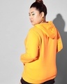 Shop Women's Yellow Hooded Plus Size Sweatshirt-Design