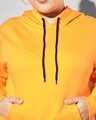 Shop Women's Yellow Hooded Plus Size Sweatshirt