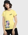 Shop Women's Yellow I Like To Moove It Graphic Printed T-shirt-Front