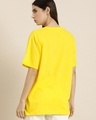 Shop Women's Yellow Lovely Summer Mood Typography Oversized T-shirt-Design