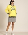 Shop Women's Yellow Michigan State Typography Oversized Sweatshirt-Full