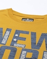 Shop Women's Yellow New York City Typography Oversized T-shirt