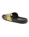 Shop Women's Yellow Newspaper Printed Sliders-Full